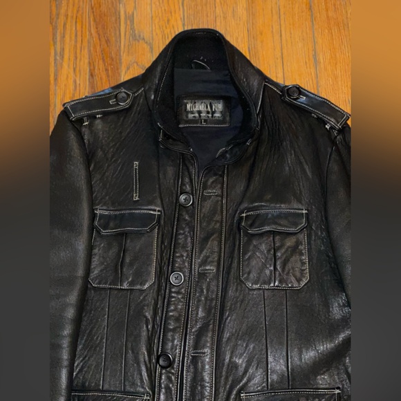 Michaela Fur Brand: Black Leather luxury jacket - Picture 5 of 10